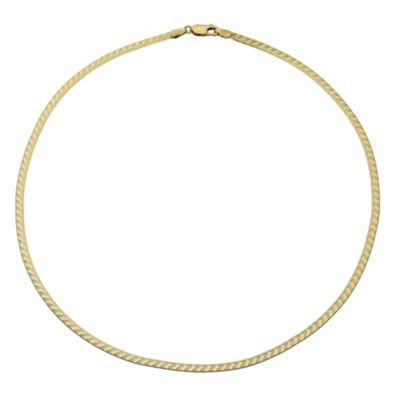 9ct Yellow Gold Herringbone Pattern Necklace