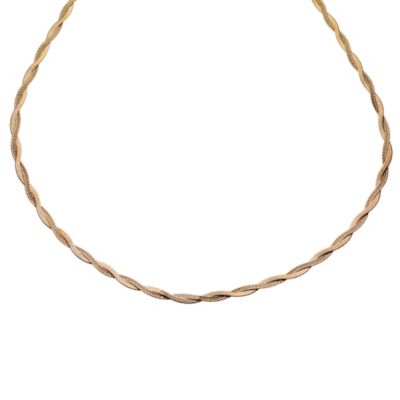 9ct Rose Plated Herringbone Necklace