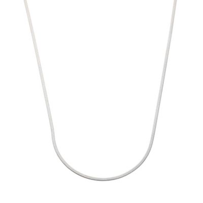 9ct White Gold Polished Herringbone Necklace