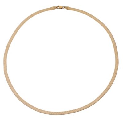 Unbranded 9ct Rose Gold Herringbone 18` Necklace