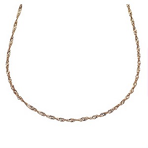 Unbranded 9ct Rose Gold 20` Singapore Chain