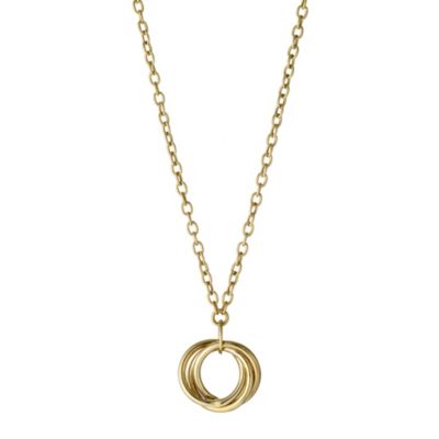 9ct Gold Russian Ring Charm Necklace