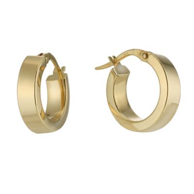 9ct gold 10mm creole earrings - Product number 8468575