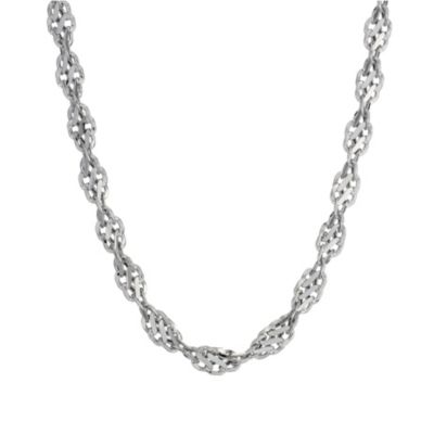 9ct white gold cut out twist necklace 18