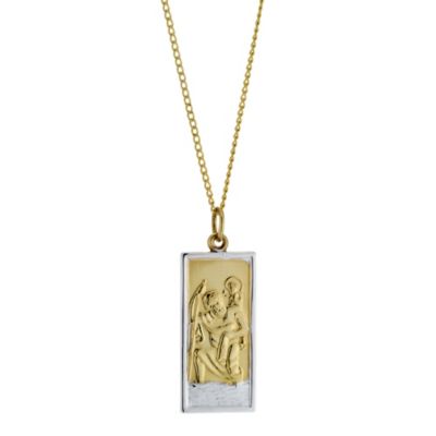 9ct Rolled Gold Rectangular St Christopher