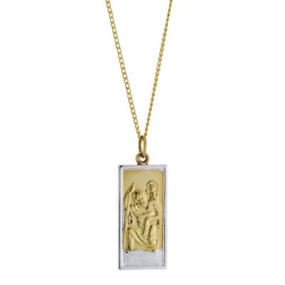 H Samuel 9ct Rolled Gold Rectangular St Christopher