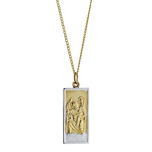 9ct Rolled Gold Rectangular St Christopher