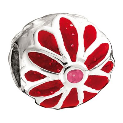Miss Chamilia - sterling silver and enamel flower power kid's bead - Product number 8470545
