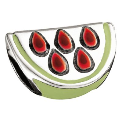 Miss Chamilia - sterling silver and enamel melon maniac bead - Product number 8470618