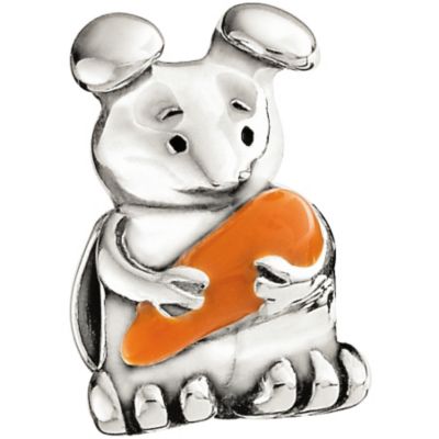 Miss Chamilia - sterling silver and enamel bunny kid's bead - Product number 8470685