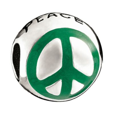 Miss Chamilia - sterling silver and enamel peace kid's bead - Product number 8470693