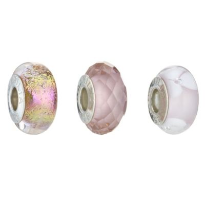 Chamilia - sterling silver pink Murano 3 bead starter set - Product number 8472777