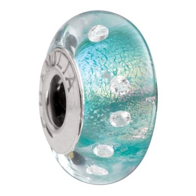 Chamilia - Radiance Murano glass & silver teal shimmer bead - Product number 8473072
