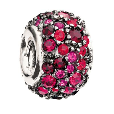 Chamilia - red and black Swarovski crystal and sterling silver kaleidoscope bead - Product number 8473099
