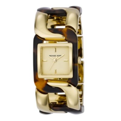 Michael Kors ladies' tortoiseshell link bracelet watch - Product number 8473463