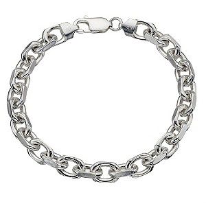 Sterling Silver Mens Box Belcher Bracelet