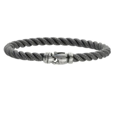 H Samuel Stainless Steel and Sterling Silver Bracelet