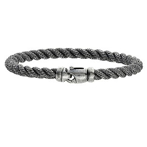 H Samuel Stainless Steel and Sterling Silver Bracelet