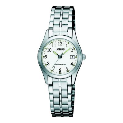 Lorus Ladies White Dial Stainless Steel Bracelet Watch