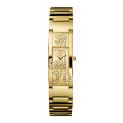 Guess Ladies' Stone Set Gold Plated Bracelet Watch
