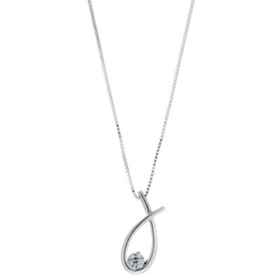 De Montfort sterling silver cubic zirconia love knot pendant - Product number 8492751