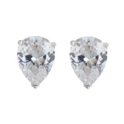 Silver cubic zirconia stud earrings - Product number 8492840