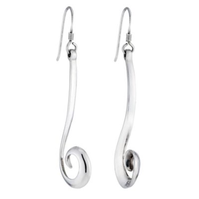 Silver swirl drop earrings - Product number 8492867