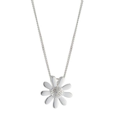 Sterling Silver Single Daisy Pendant - Product number 8492905