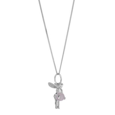 De Montfort sterling silver fairy rose quartz pendant - Product number 8492921