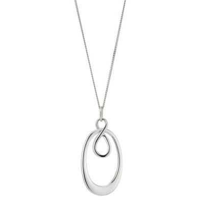 Silver swirl pendant necklace
