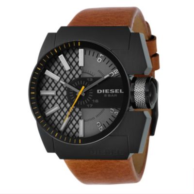 Diesel Sandstorm Brown Leather Strap Watch