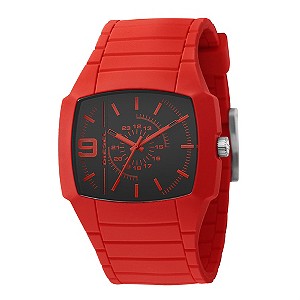 Diesel Men's Red Silicone Watch