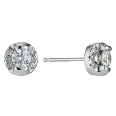 9ct white gold 0.33 carat diamond earrings - Product number 8496307