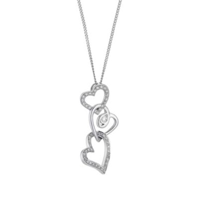 Love's Embrace diamond triple heart pendant - Product number 8500266