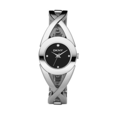 DKNY Ladies' Black Dial Diamond Set Bracelet Watch - Product number 8501904
