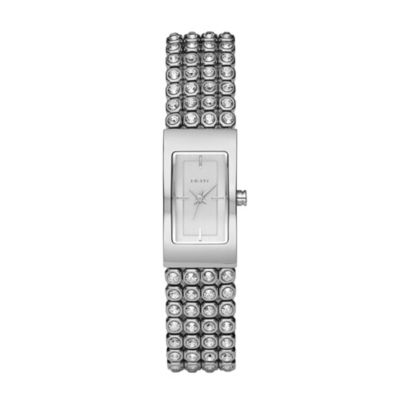 DKNY Ladies' Stone Set Stainless Steel Mesh Bracelet Watch - Product number 8501939