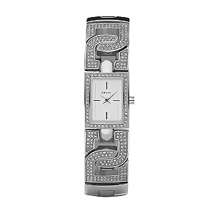DKNY Ladies' Rectangular Dial Stone Set Bracelet Watch