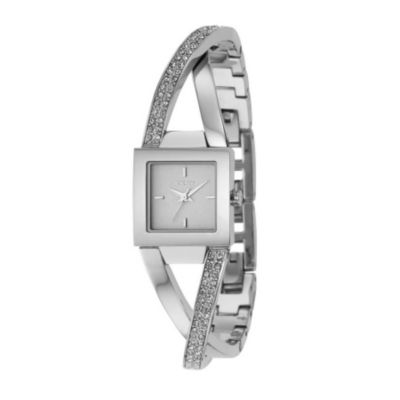 DKNY Ladies' Square Dial Stone Set Twist Bracelet Watch - Product number 8501971