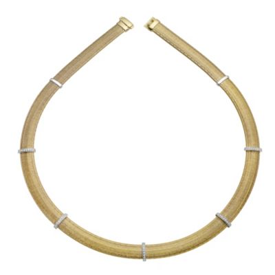 The Fifth Season 18ct gold diamond set Egiziana necklace