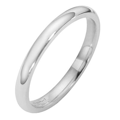 18ct white gold super heavyweight court ring 2mm