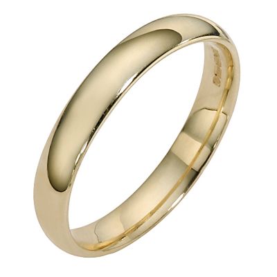 9ct yellow gold extra heavy court ring 3mm