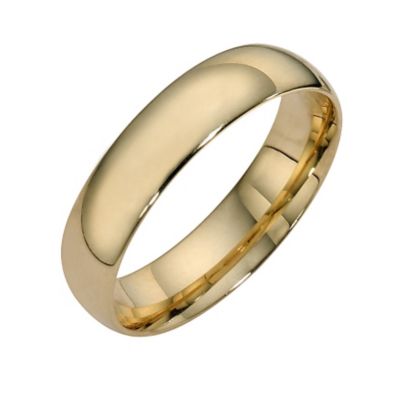 9ct yellow gold extra heavy court ring 5mm