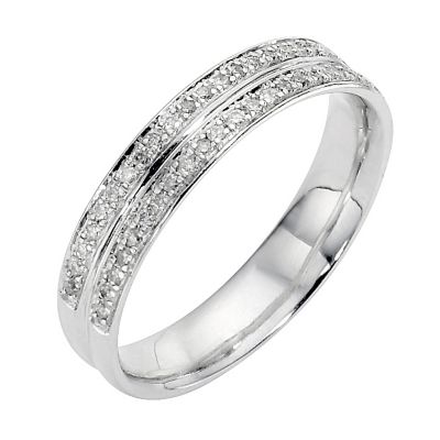 Platinum quarter carat diamond ring 4mm