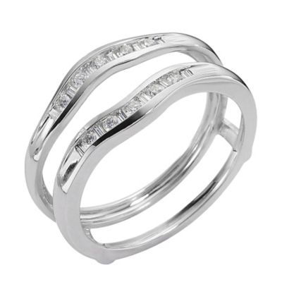 18ct white gold fifth carat diamond enhancer ring