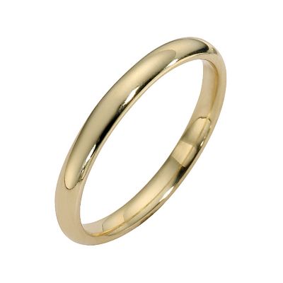 18ct yellow gold extra heavy court ring 2mm
