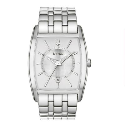 Bulova men's Silver Dial Stainless Steel Bracelet Watch - Product number 8509352
