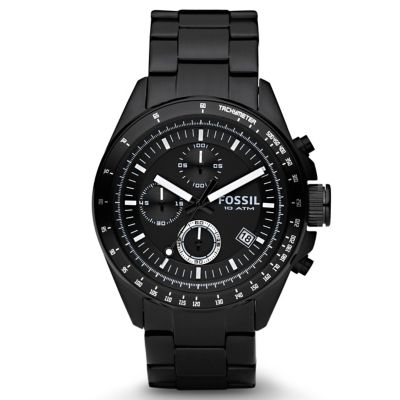 Fossil Decker Men's Black Ion Plated Bracelet WatchFossil Decker Men's Black Ion Plated Bracelet Wat