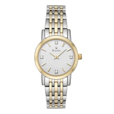 Bulova Ladies' Diamond Dial Stainless Steel Bracelet Watch