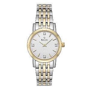Bulova Ladies' Diamond Dial Stainless Steel Bracelet Watch