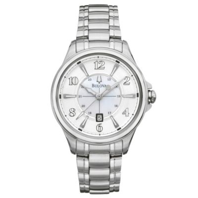 Bulova Ladies' Round Mother Of Pearl Dial Bracelet Watch
